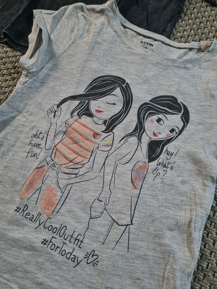Lot de 3 t-shirts imprimés manches courtes fille - 6 ans - photo numéro 2