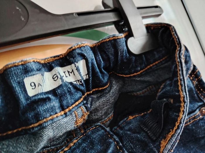Jean slim bleu marine taille 9 ans - photo numéro 2