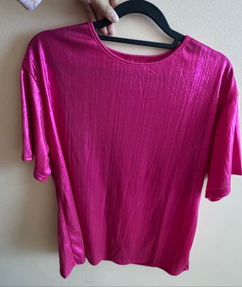 T-shirt  neuf  fuchsia  métallisé