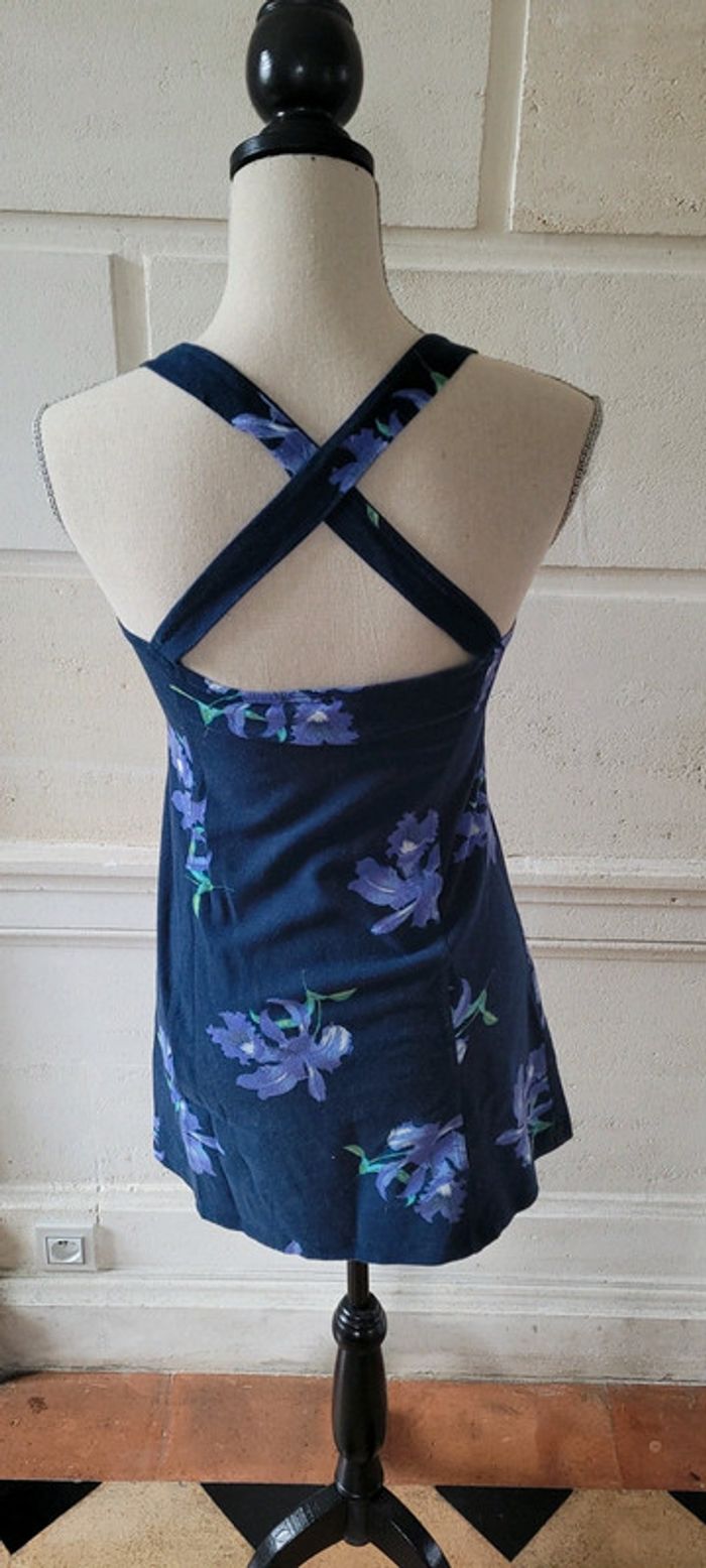 Robe Kenzo bain de soleil fleurs dos croisé 90% coton - photo numéro 2