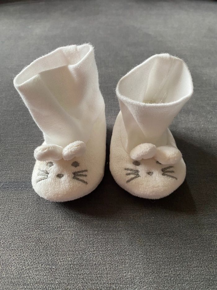 Chaussons naissance Kiabi lapin Mixte