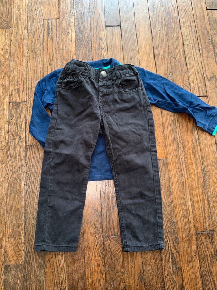 Polo cadet Rousselle et jeans H&M 3 ans - photo numéro 3