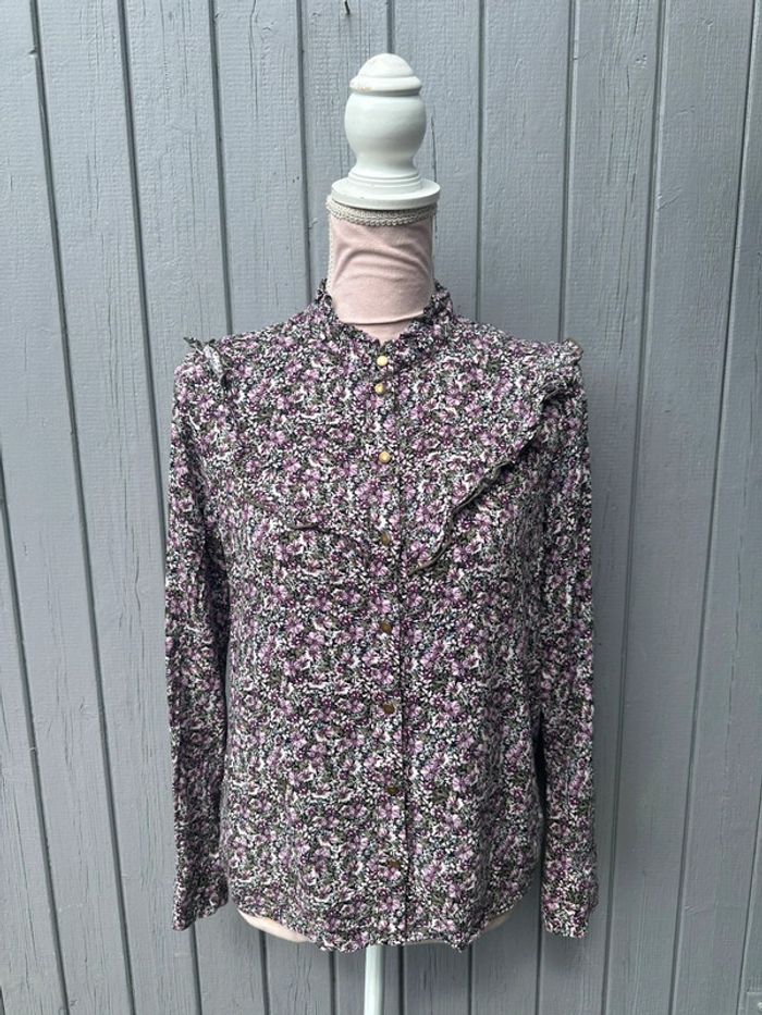 Blouse manches longues légère été fleuri colorée promod 40/L