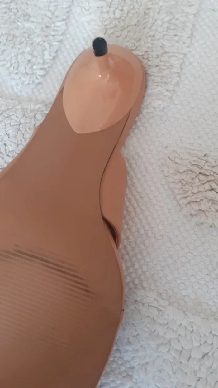 Sandales rose,nude,petit talon. - photo numéro 4
