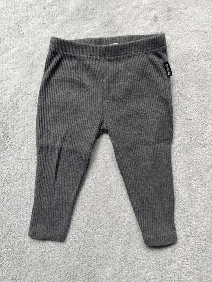 Legging gris maille côtelé, 12 mois