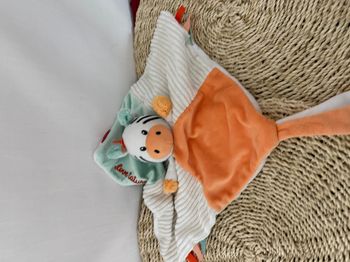 Doudou carré de tissus petit zèbre - Soft