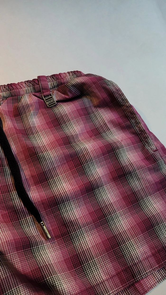 Short de bain Antony Morato à carreaux violet taille M en excellent état - photo numéro 9