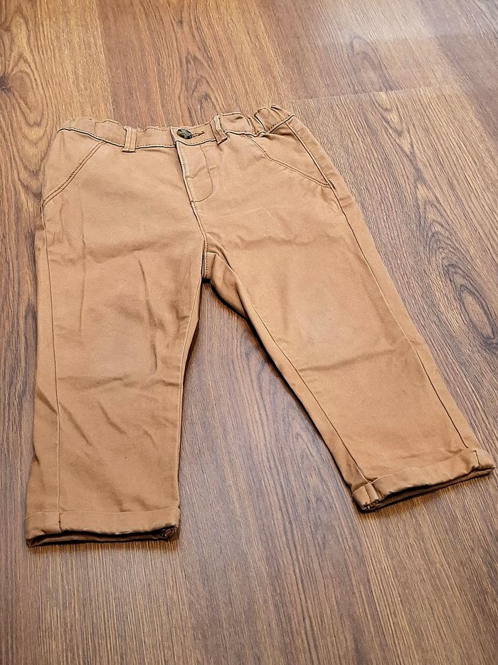 Pantalon jean enfant Kiabi brun – Taille 24 mois