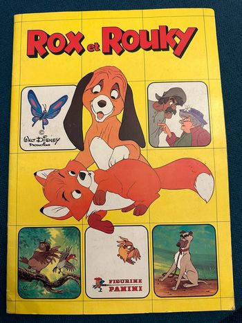 Album livre Panini complet stickers autocollants Disney Rox et Rouky