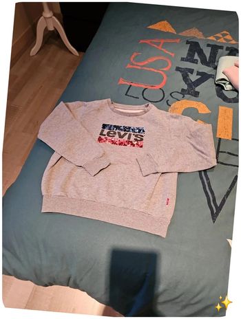 Sweat Levi's avec sequins 12 ans gris