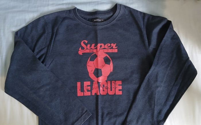 T-shirt manches longues bleu 10 ans - photo numéro 4