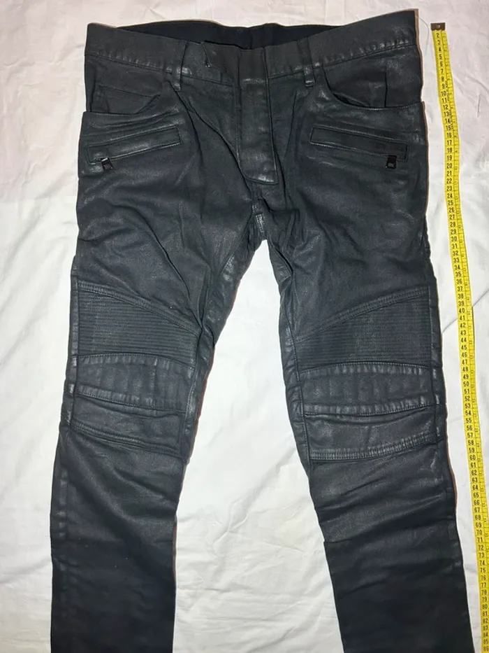 Jean Balmain noir biker slim - photo numéro 2