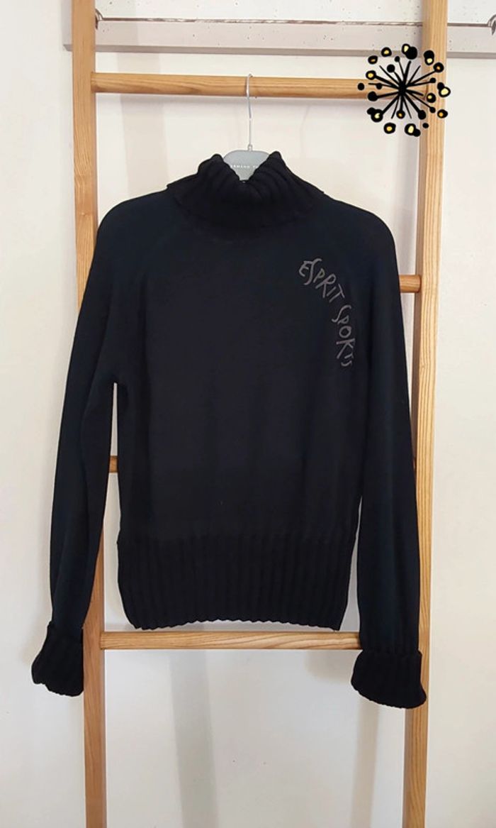 Pull col montant col roulé noir Esprit T 38 - photo numéro 2
