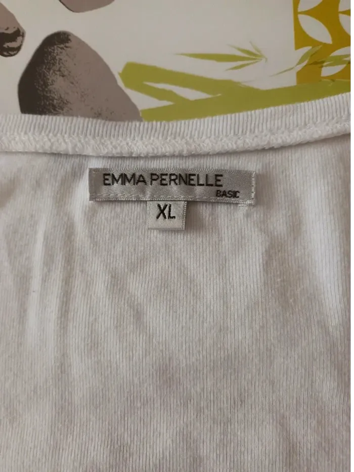 Haut blanc taille XL 100% coton manches 3/4 - photo numéro 3