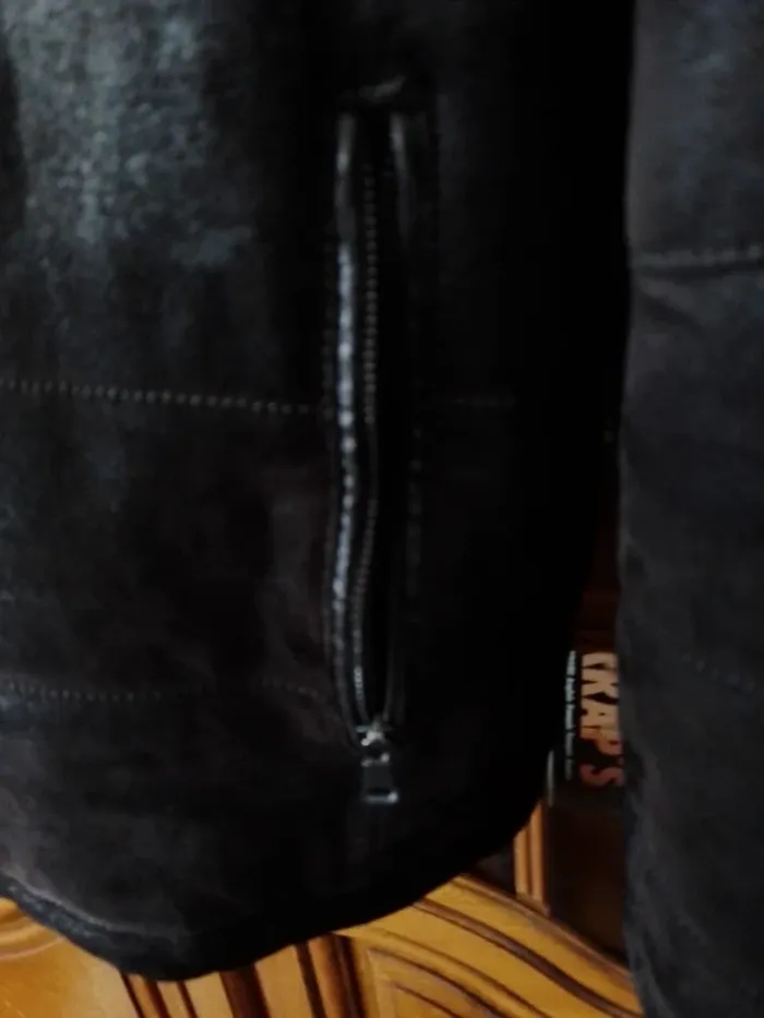Blouson vintage en cuir Olly Gan taille XL - photo numéro 13