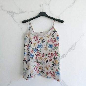 Débardeur blanc à fleurs | Pimkie | XS