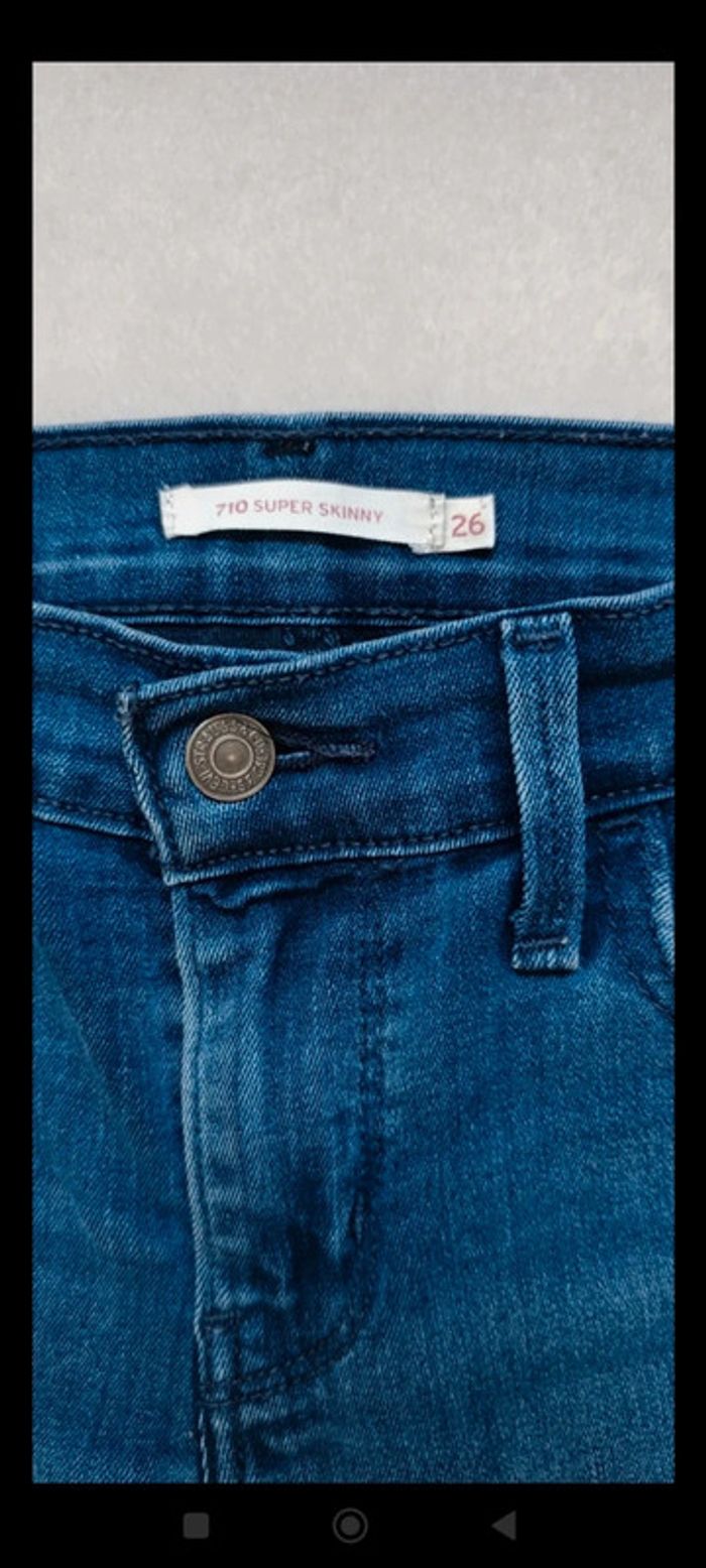 Jeans levis femme 710 super skinny W26 L30 - photo numéro 3