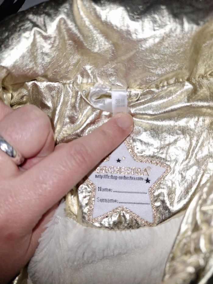 Perfecto métallisé à rivets dorés et poches zippées - photo numéro 8