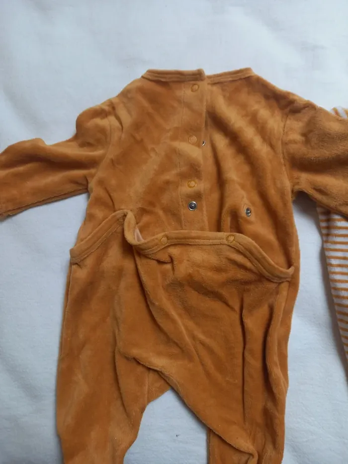 Lot 3 pyjamas éponge coton 1 mois - photo numéro 4
