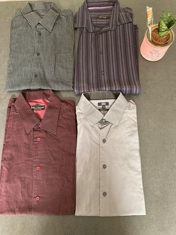 Lot chemises manches longues vêtement homme taille XL