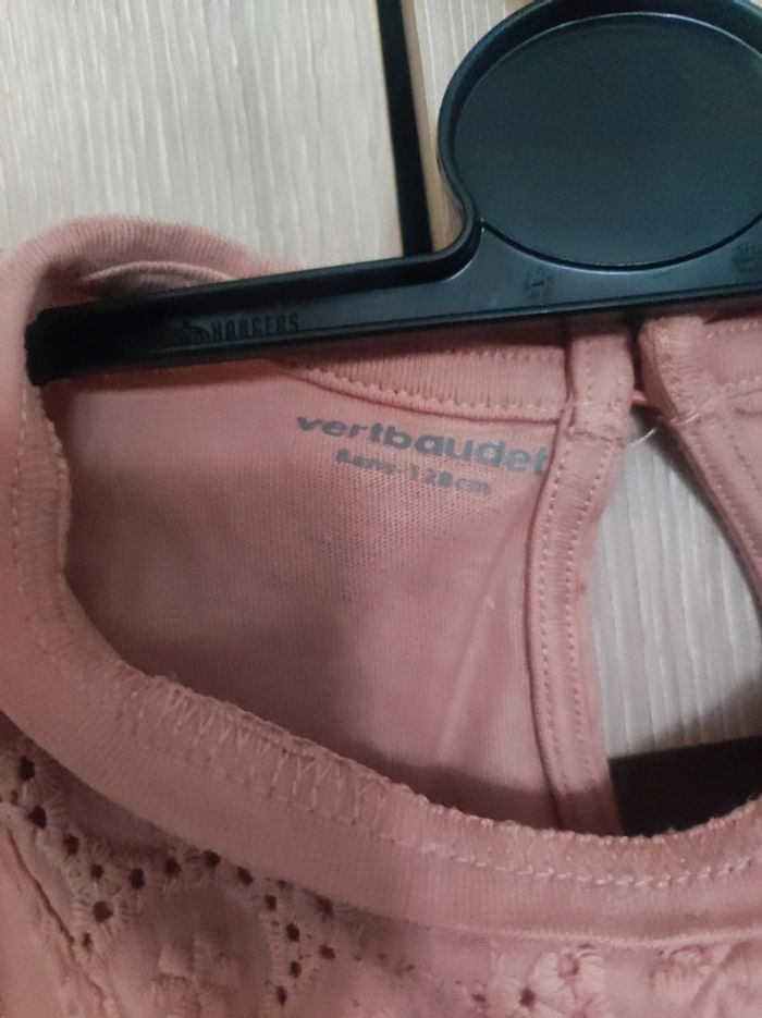 Tunique rose fleurs brodées 8 ans Vertbaudet - photo numéro 3