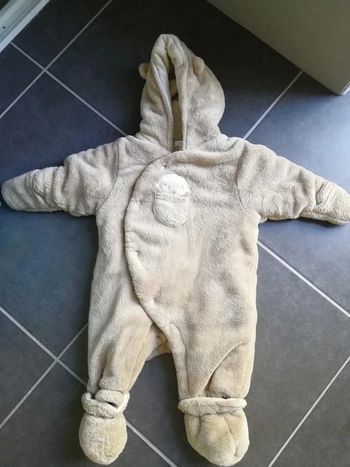 Combinaison pilote fourrure synthétique