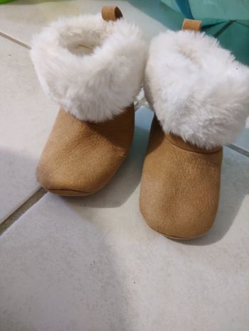 Chaussons hiver beige neuf