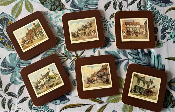 Six élégants dessous de verre vintage - photo numéro 3