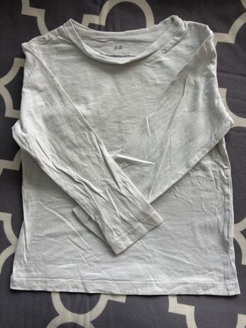 Tee-shirt manches longues H&M blanc 2-4 ans
