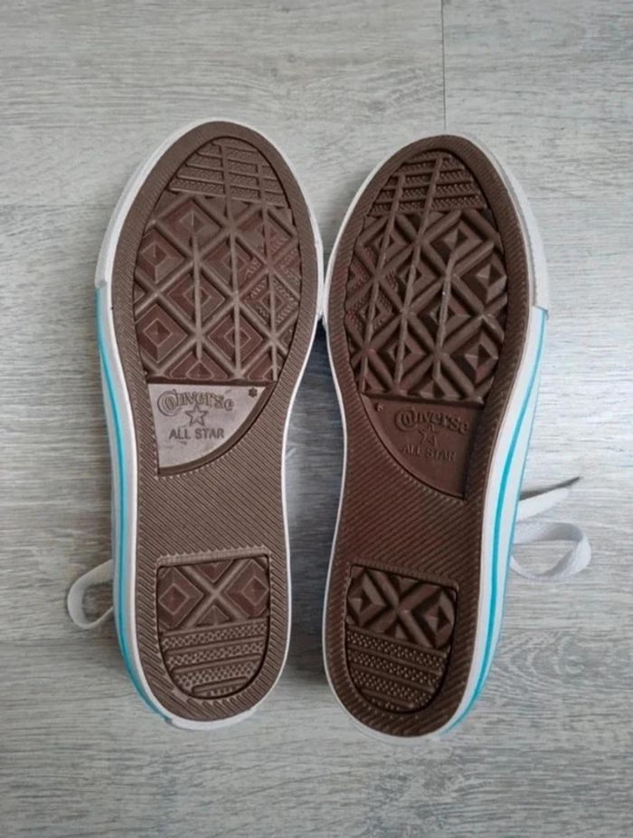 Converse basses neuves 35,5 tye and die : violettes, blanches et turquoise - photo numéro 4