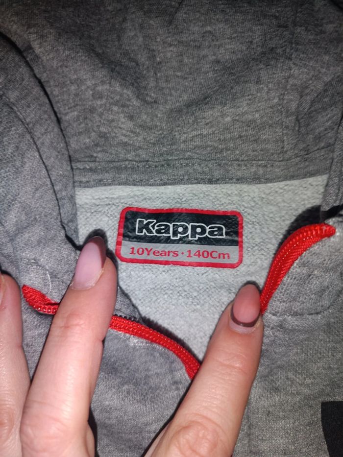 Pull à capuche kappa 10 ans - photo numéro 3