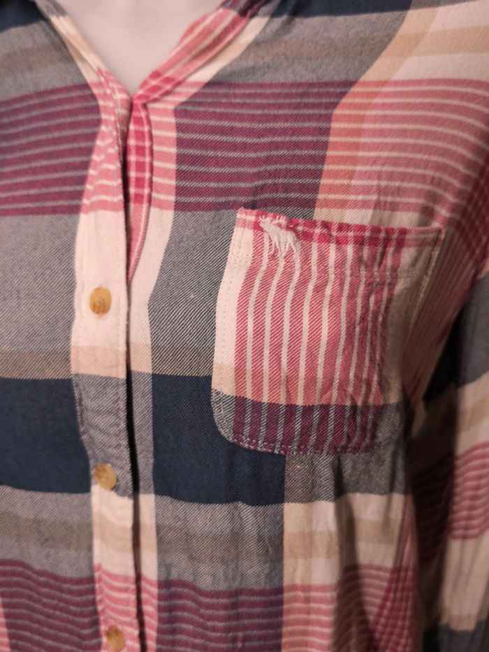 Chemise Abercrombie & Fitch Femme Taille S Rose Bleu - photo numéro 5