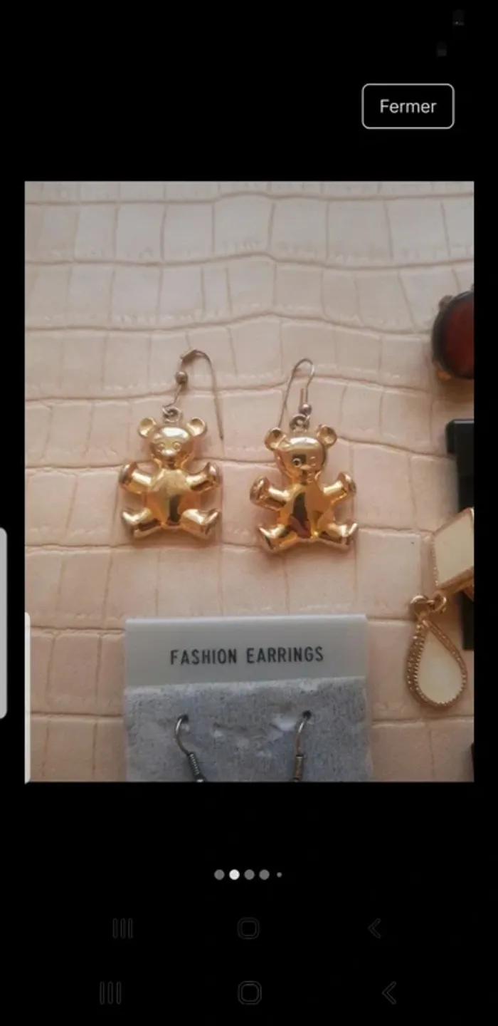 Lot de 10 paires de boucles d'oreilles - photo numéro 7