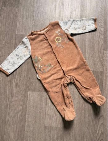 Pyjama velours 6 mois Petit Béguin
