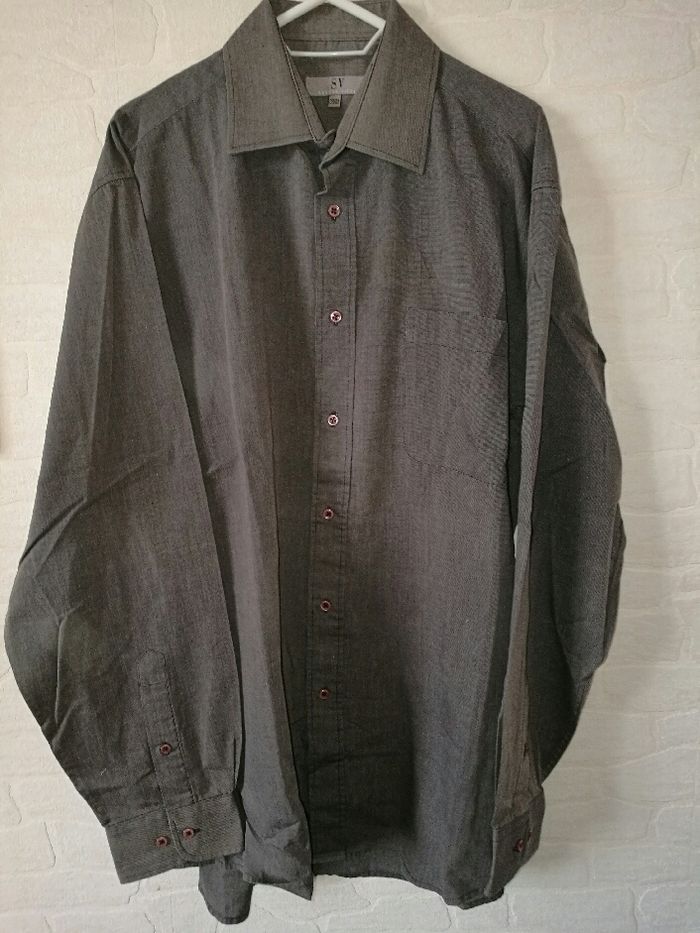 Chemise manches longues grise homme taille (39/40) M