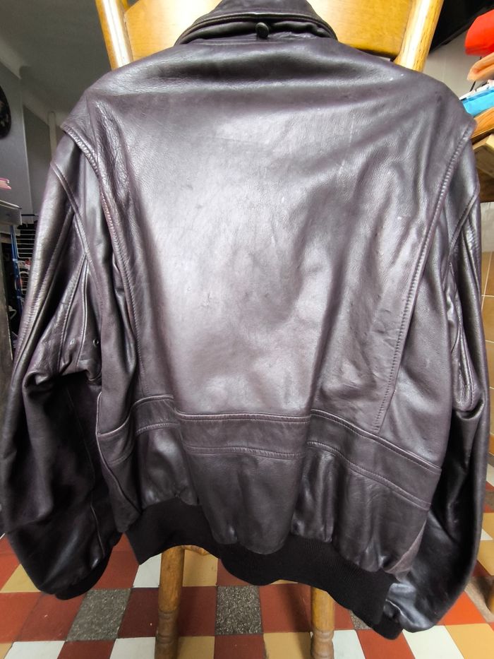 Blouson cuir marron Chevignon (L) - photo numéro 3