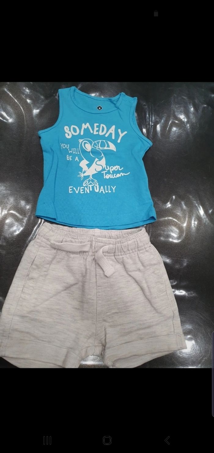 Ensemble short et débardeur 6 mois