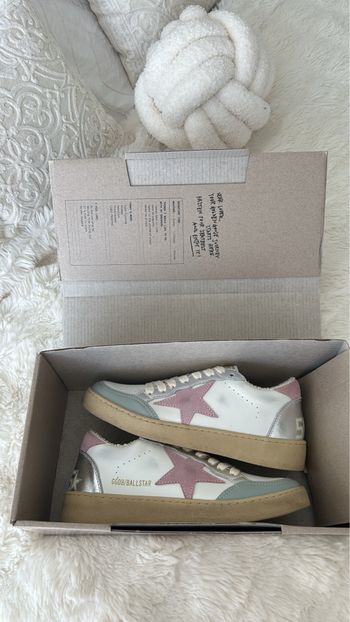 Baskets blanche et rose