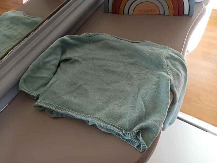 Pull fin vert de gris 6 mois Verbaudet - photo numéro 7