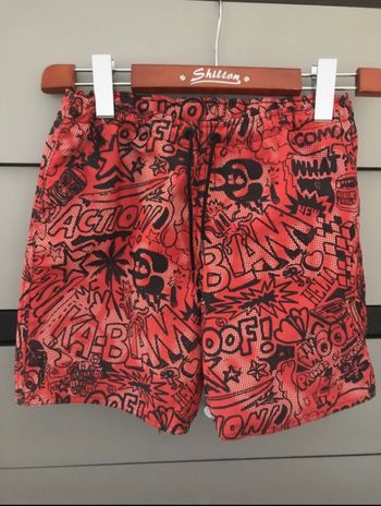 garçon short de bain tribord 10 ans avec filet intérieur rouge à motifs