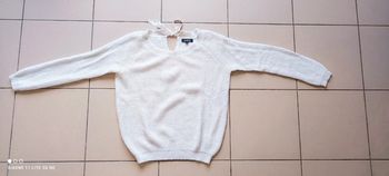 Pull blanc femme taille 1 cache cache