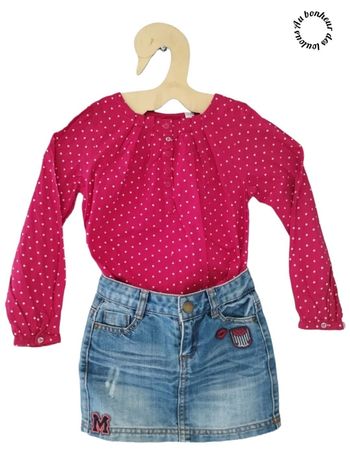 5 ans ensemble blouse Okaïdi et jupe Tape à l'oeil