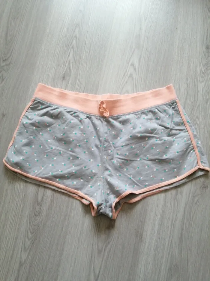 Ensemble de pyjama, short et débardeur gris et abricot imprimé glace / kiabi / (M) - photo numéro 2