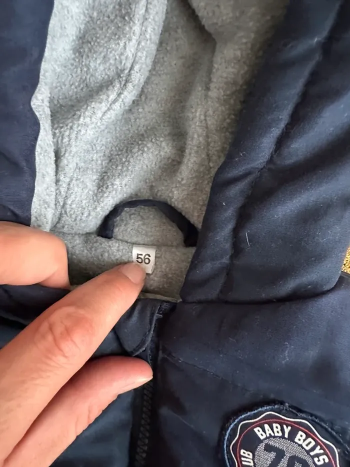 Manteau bébé 1 mois bleu marine - photo numéro 3