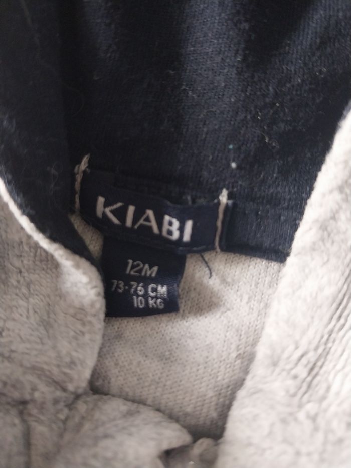 Gilet bébé KIABI gris à capuche "Super Hero" 12 mois - photo numéro 3