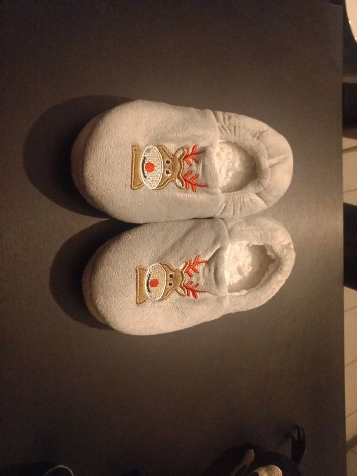 Chaussons renne de noel garçon