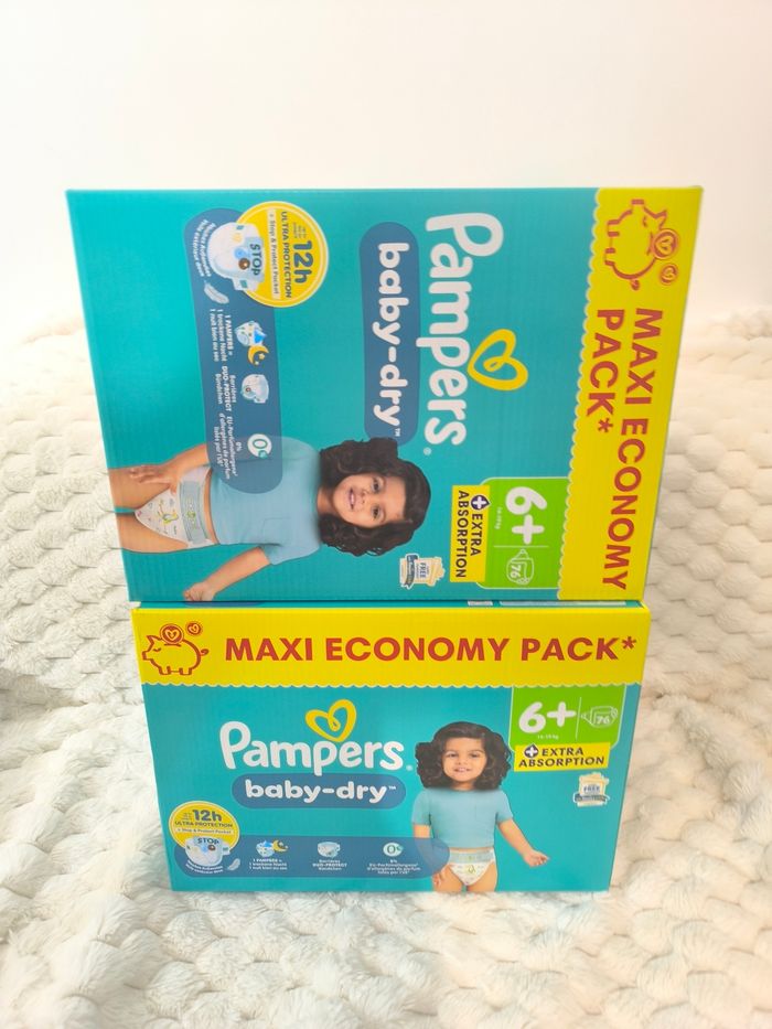 Pampers Baby dry T6+ - 2*76 couches