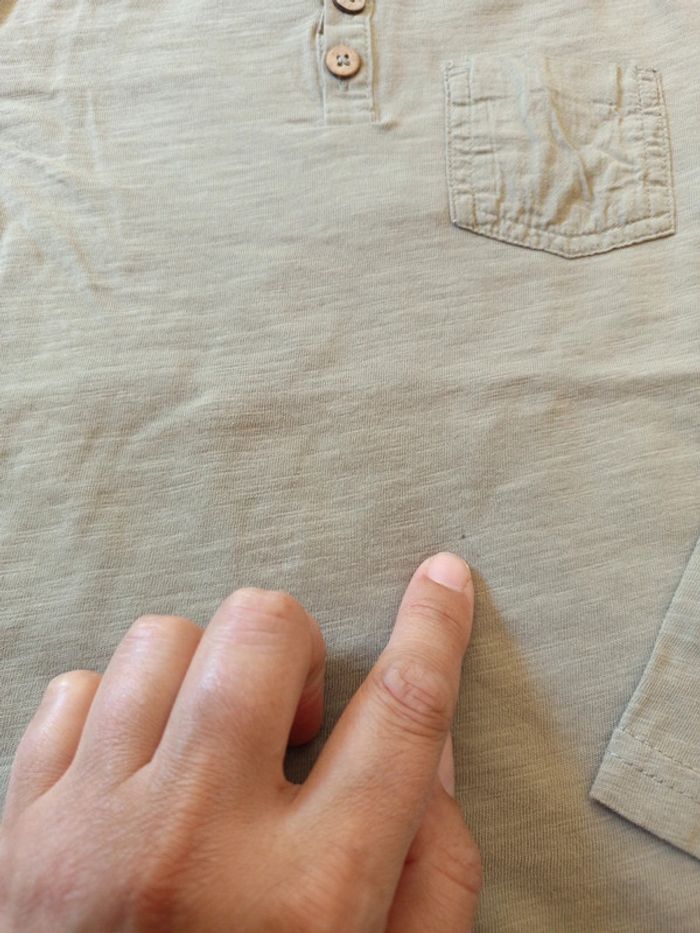 T-shirt manches longues col tunisien Kiabi en 6 ans - photo numéro 3