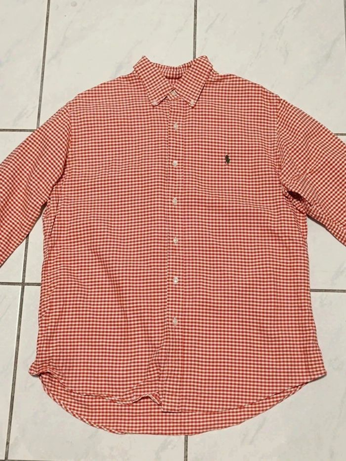 🔴 Chemise Ralph Lauren vichy rouge/blanc - Custom Fit - Taille L - photo numéro 7