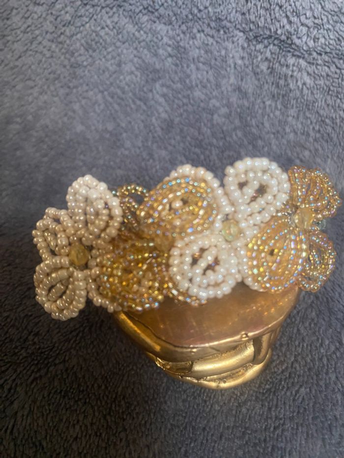 Vintage barrette à cheveux perles - photo numéro 4